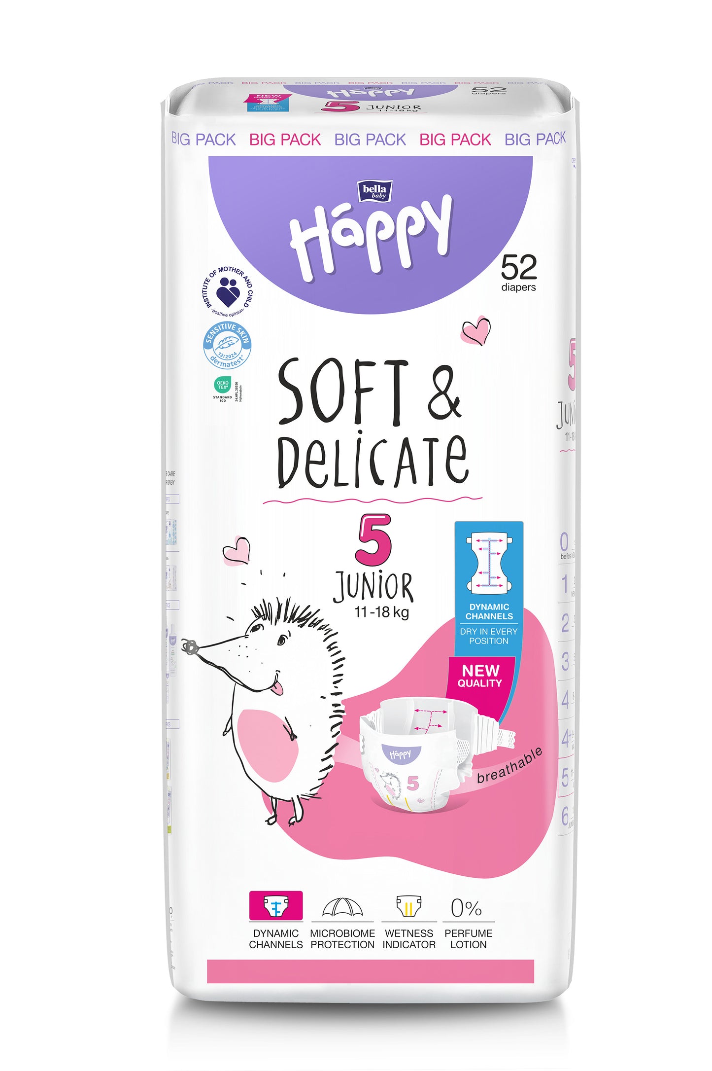 Bella Baby Happy Soft & Delicate 5 Junior 11–18 kg — Big Pack(52)