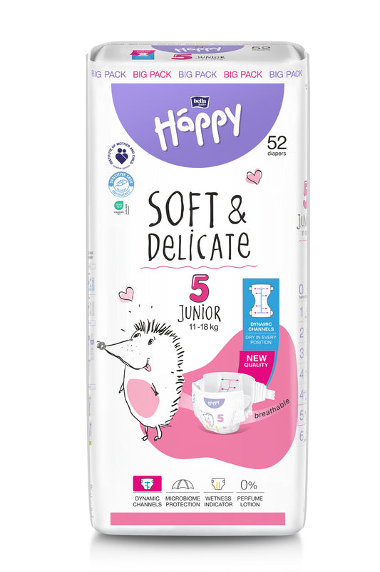 Bella Baby Happy Soft & Delicate 5 Junior 11–18 kg — Big Pack(52)