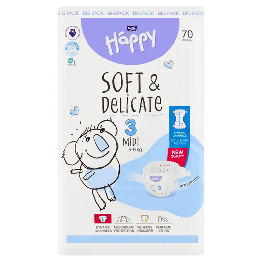 Bella Baby Happy Soft & Delicate 3 Midi 5–9 kg — Big Pack(70)